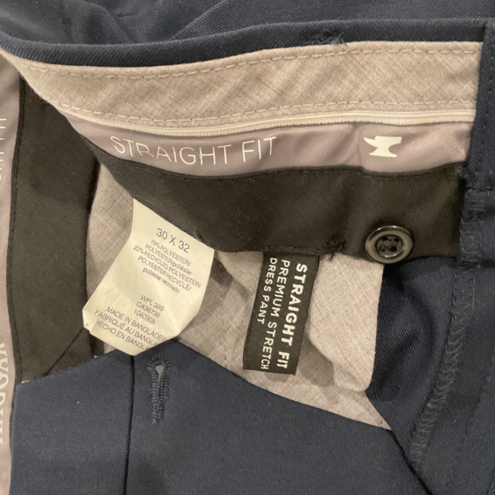 Haggar Straight Fit Size 30x32 Mens Dress Pants Navy Blue - Picture 8 of 10